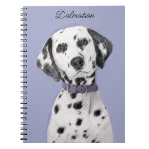 Dalmatian Painting - Cute Original Dog Art Notebook