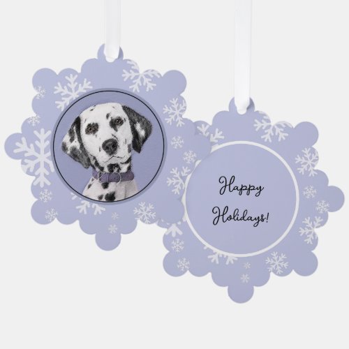 Dalmatian Painting _ Cute Original Dog Art Ornament Card