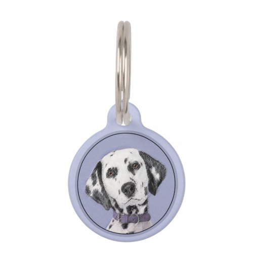 Dalmatian Painting _ Cute Original Dog Art Pet ID Tag