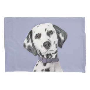 Dalmatian Painting - Cute Original Dog Art Pillow Case