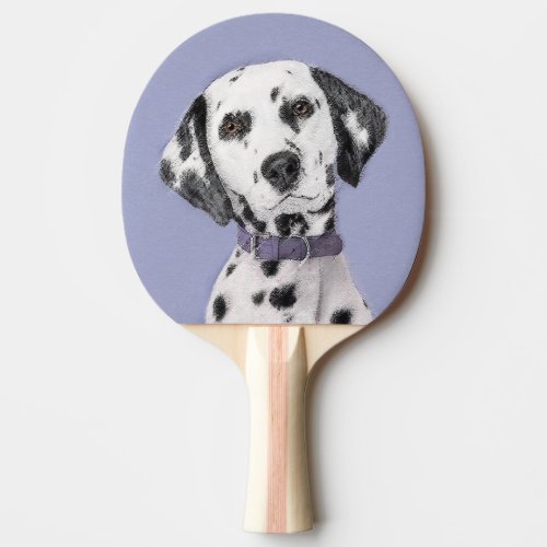Dalmatian Painting _ Cute Original Dog Art Ping Pong Paddle