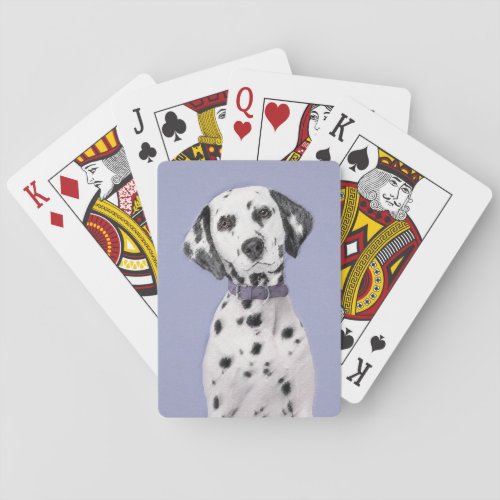 Dalmatian Painting _ Cute Original Dog Art Poker Cards