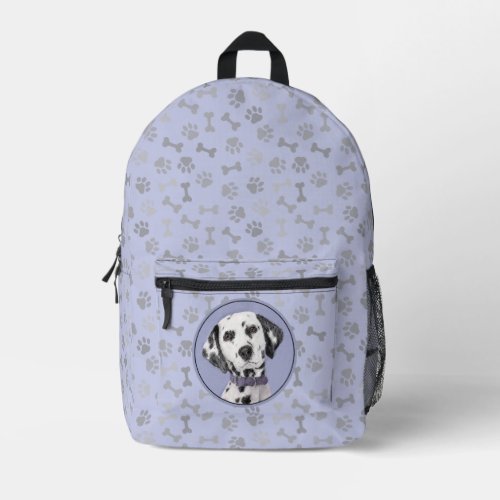 Dalmatian Painting _ Cute Original Dog Art Printed Backpack