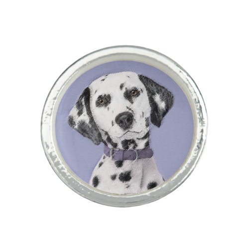 Dalmatian Painting _ Cute Original Dog Art Ring