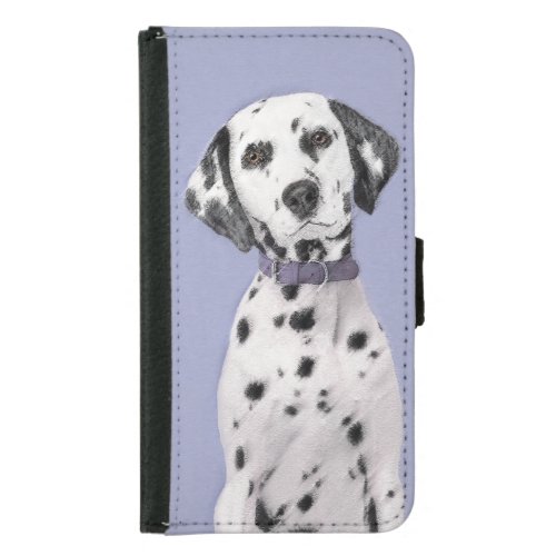 Dalmatian Painting _ Cute Original Dog Art Samsung Galaxy S5 Wallet Case