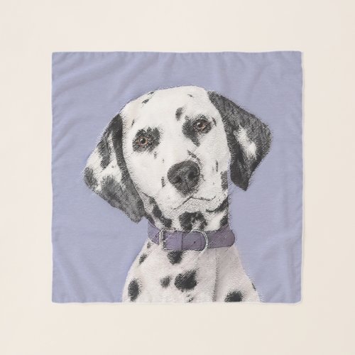 Dalmatian Painting _ Cute Original Dog Art Scarf