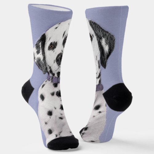 Dalmatian Painting _ Cute Original Dog Art Socks