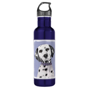 Dalmatian Painting - Cute Original Dog Art Stainless Steel Water Bottle