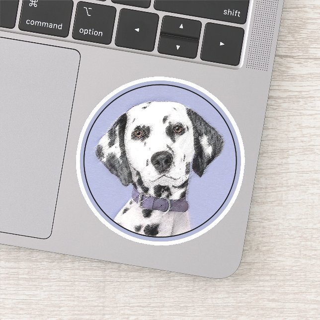 Dalmatian Painting - Cute Original Dog Art Sticker (Detail)