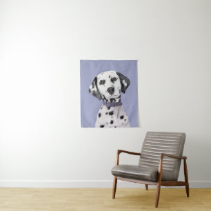 Dalmatian Painting - Cute Original Dog Art Tapestry