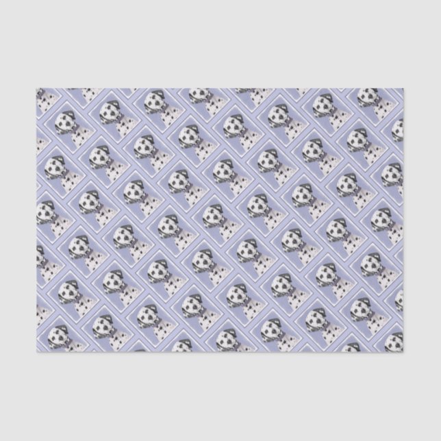 Dalmatian Painting - Cute Original Dog Art Tissue Paper (Front)