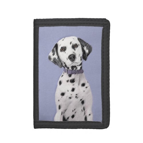 Dalmatian Painting _ Cute Original Dog Art Trifold Wallet