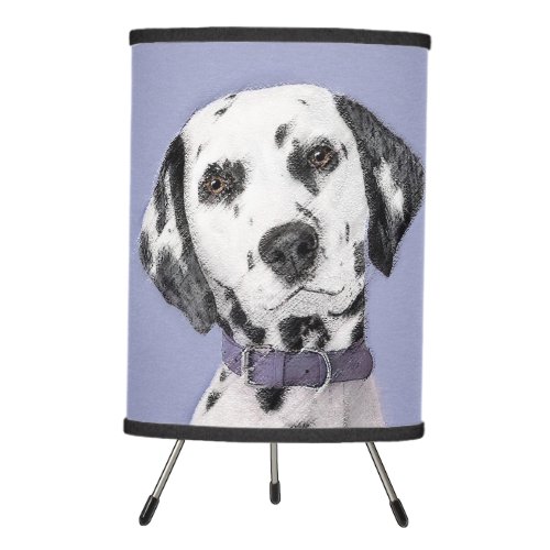 Dalmatian Painting _ Cute Original Dog Art Tripod Lamp