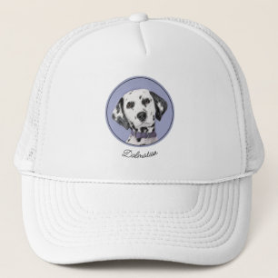 Dalmatian Painting - Cute Original Dog Art Trucker Hat