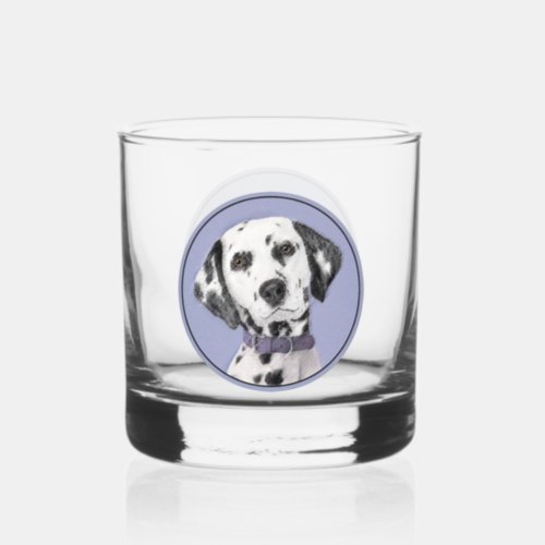 Dalmatian Painting _ Cute Original Dog Art Whiskey Glass