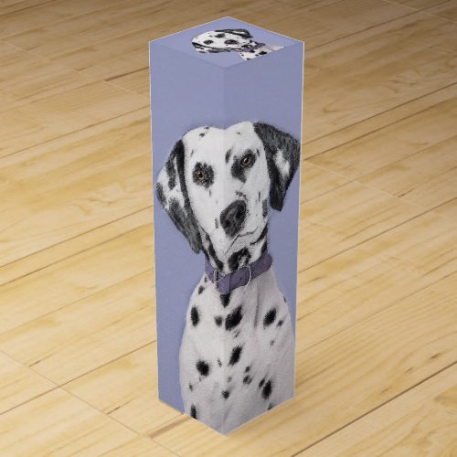 Dalmatian Painting _ Cute Original Dog Art Wine Box
