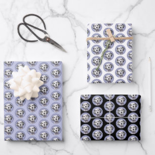 Dalmatian Painting - Cute Original Dog Art Wrapping Paper Sheets