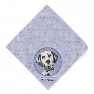 Dalmatian Painting Spotted Cute Original Dog Art Bandana