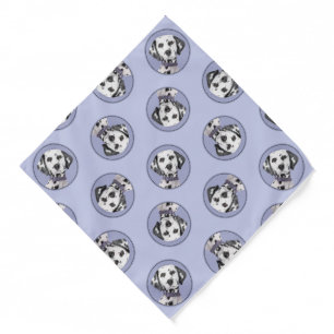 Dalmatian Painting Spotted Cute Original Dog Art Bandana