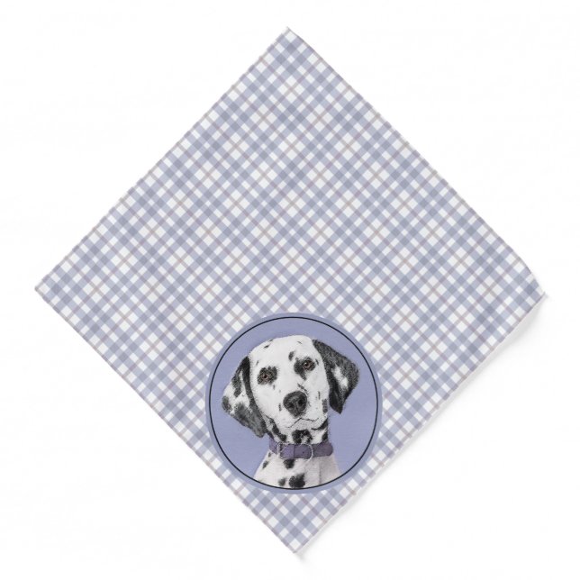 Dalmatian Painting Spotted Cute Original Dog Art Bandana (Front)