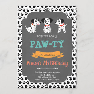 Dalmatian party invitation