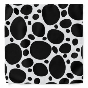 Dalmatian Pattern Black And White Design Bandana
