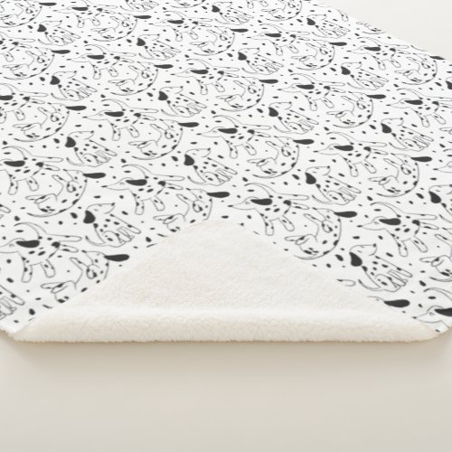 Dalmatian Pattern Sherpa Blanket