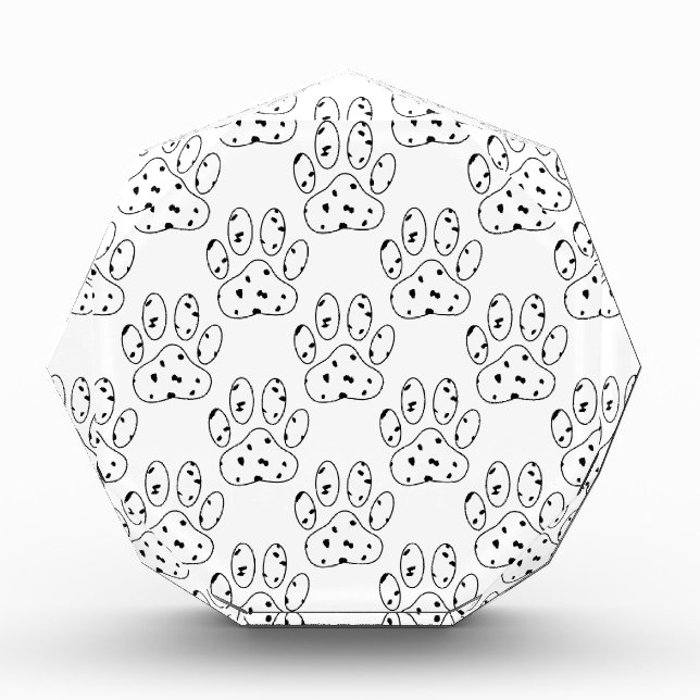 Dalmatian Paw Print Pattern Award (Front)
