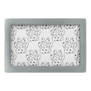 Dalmatian Paw Print Pattern Belt Buckle