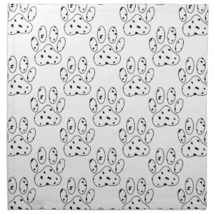 Dalmatian Paw Print Pattern Cloth Napkin