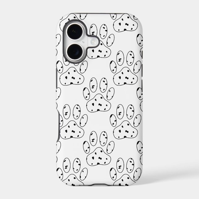 Dalmatian Paw Print Pattern Iphone Case (Back)