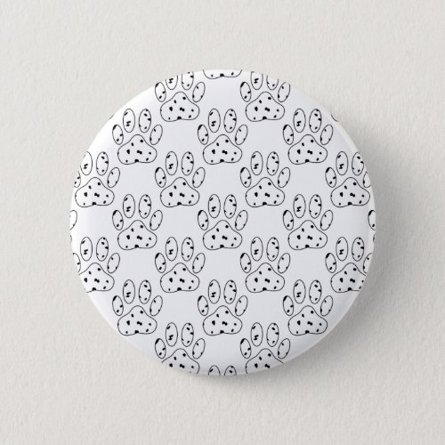 Dalmatian Paw Print Pattern Pinback Button
