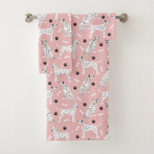 Dalmatian Paws and Bones Bath Towel Set