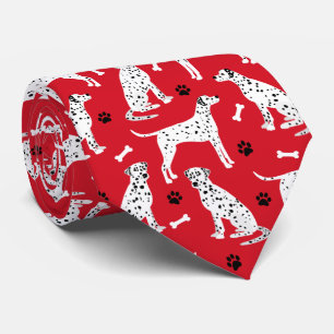 Dalmatian Paws and Bones Neck Tie