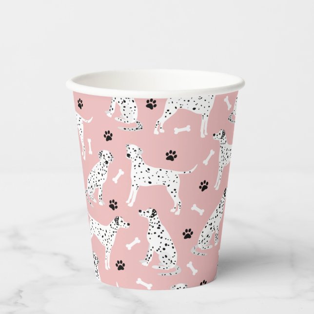 Dalmatian Paws and Bones Paper Cups (Front)