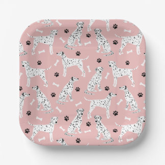 Dalmatian Paws and Bones Paper Plates