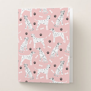 Dalmatian Paws and Bones Pocket Folder