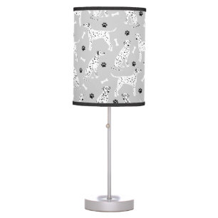 Dalmatian Paws and Bones Table Lamp
