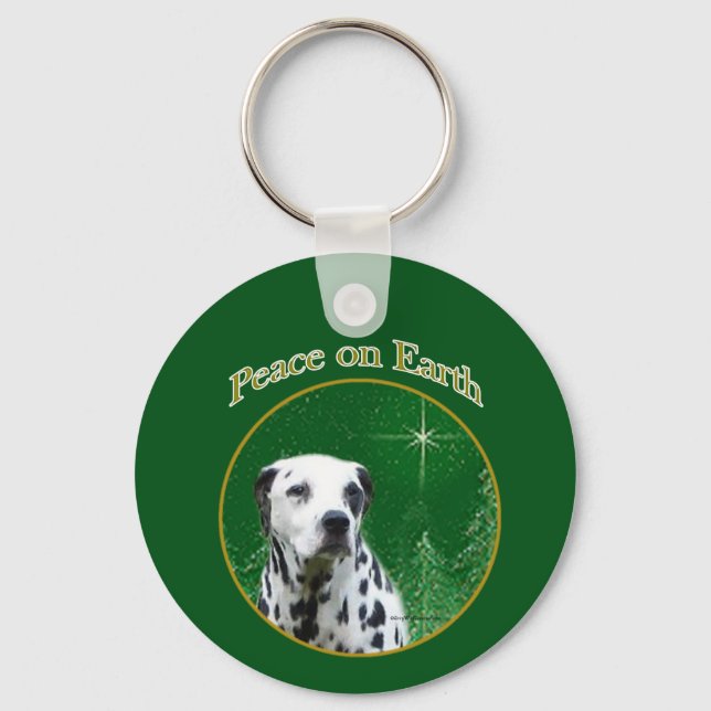 Dalmatian Peace Keychain (Front)