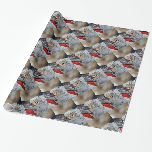 Dalmatian Pelican Wrapping Paper (Unrolled)