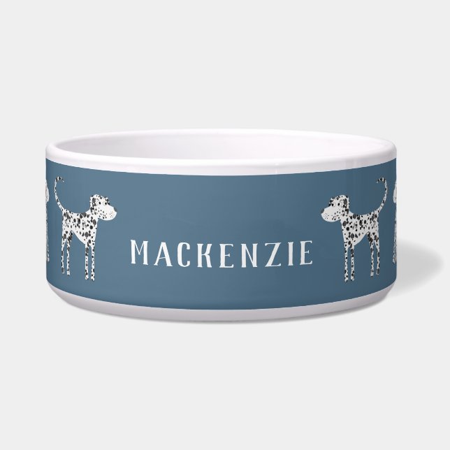 Dalmatian Personalized Dog Bowl (Front)