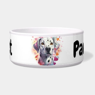 Dalmatian Personalized Dog Food Bowl Paws Off