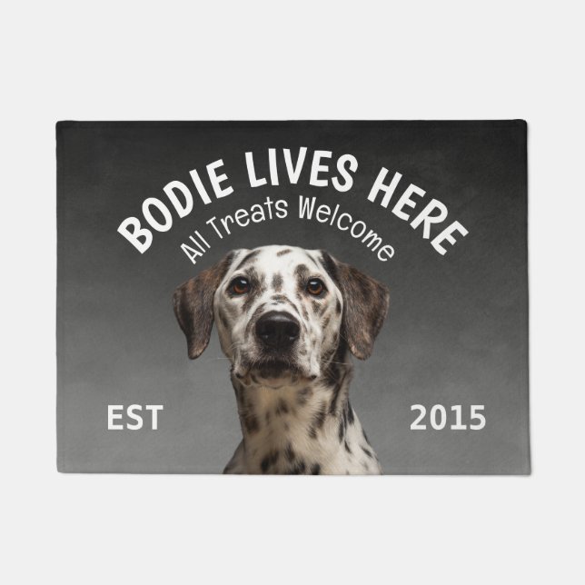 Dalmatian Personalized Dog Lover Doormat (Front)