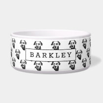 Dalmatian Personalized Dog Water Bowl