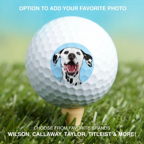 Dalmatian  Pet Dog Photo Modern Custom Golf Balls