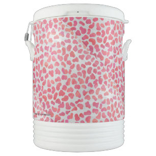 Dalmatian Pink and White Print Beverage Cooler