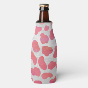 Dalmatian Pink and White Print Bottle Cooler