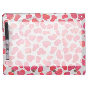 Dalmatian Pink and White Print Dry Erase Board With Keychain Holder