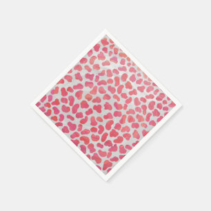Dalmatian Pink and White Print Napkins