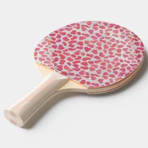 Dalmatian Pink and White Print Ping-Pong Paddle